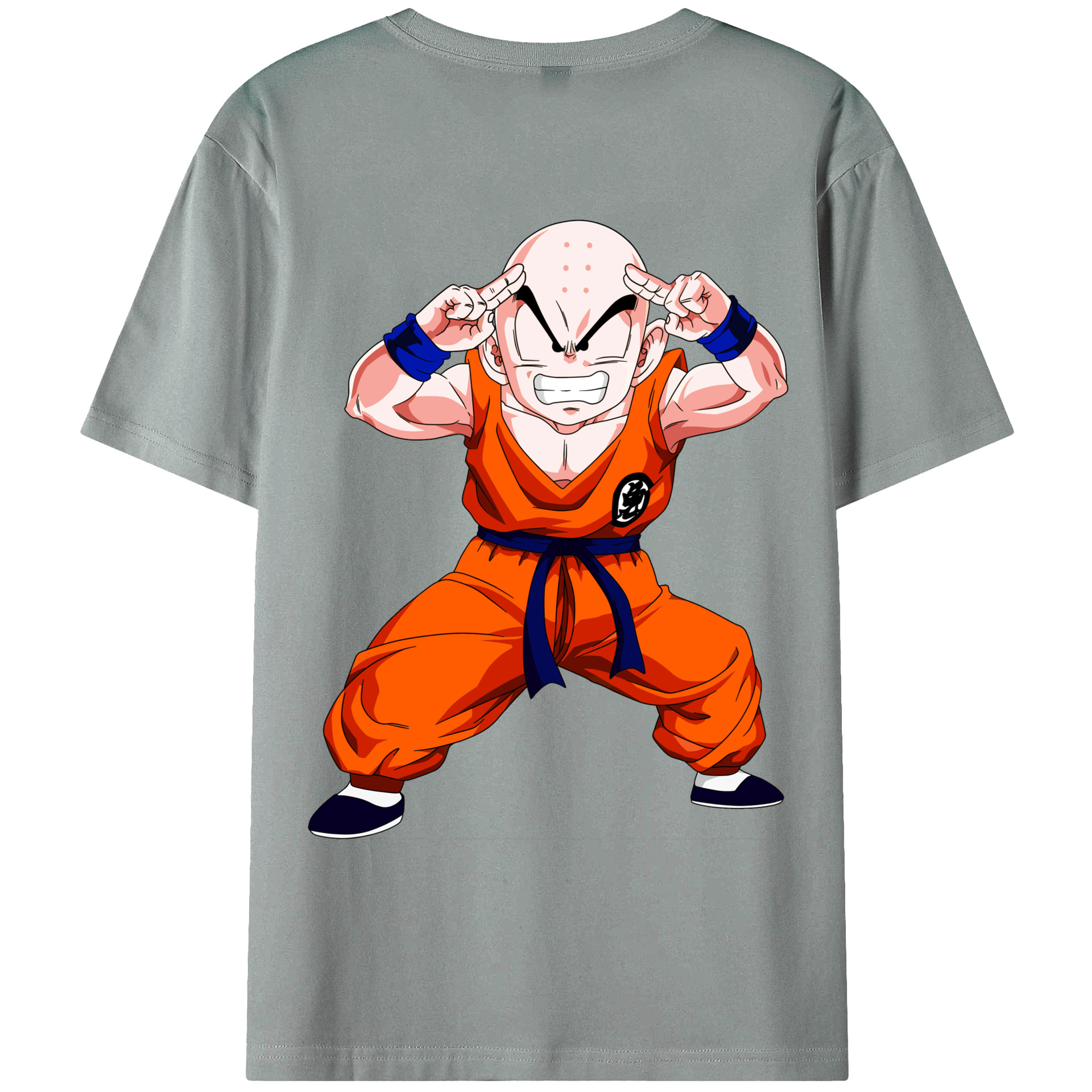（画像用） ドラゴンボール クリリン DRAGON BALL krillin 綿100％ メンズ半袖Tシャツ（バックプリント） 通気性